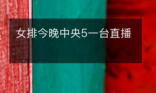 女排今晚中央5一臺(tái)直播