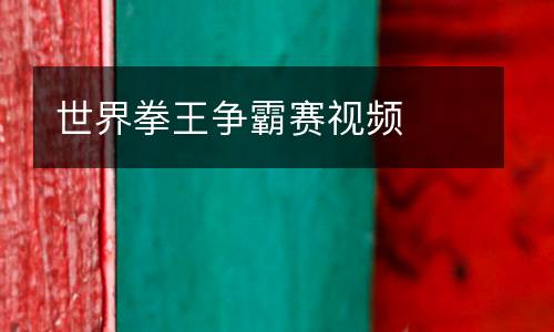 世界拳王爭霸賽視頻